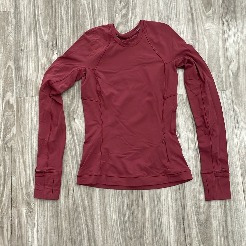 lululemon athletica Long Sleeve Crew Top - Deep Wine